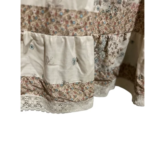 EUC Impression Floral Maxi Dress in Beige and Brown Size LG - Picture 10 of 13